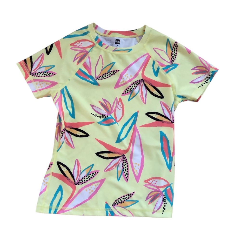 Tea Collection Colorful Floral Rashguard Top